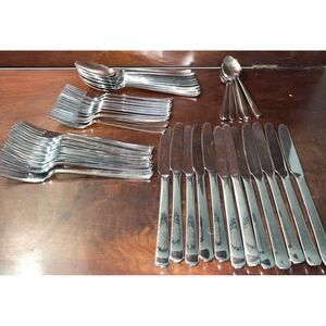 Herdmar Portugal 18/10 Stainless Etched Flatware  Settings 48 Pieces